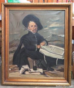 Art: ANTIGUO OLEO S/ LIENZO. EL PRIMO DON DIEGO DE ACEDO. VELAZQUEZ. PRIMERA MITAD SIGLO XX